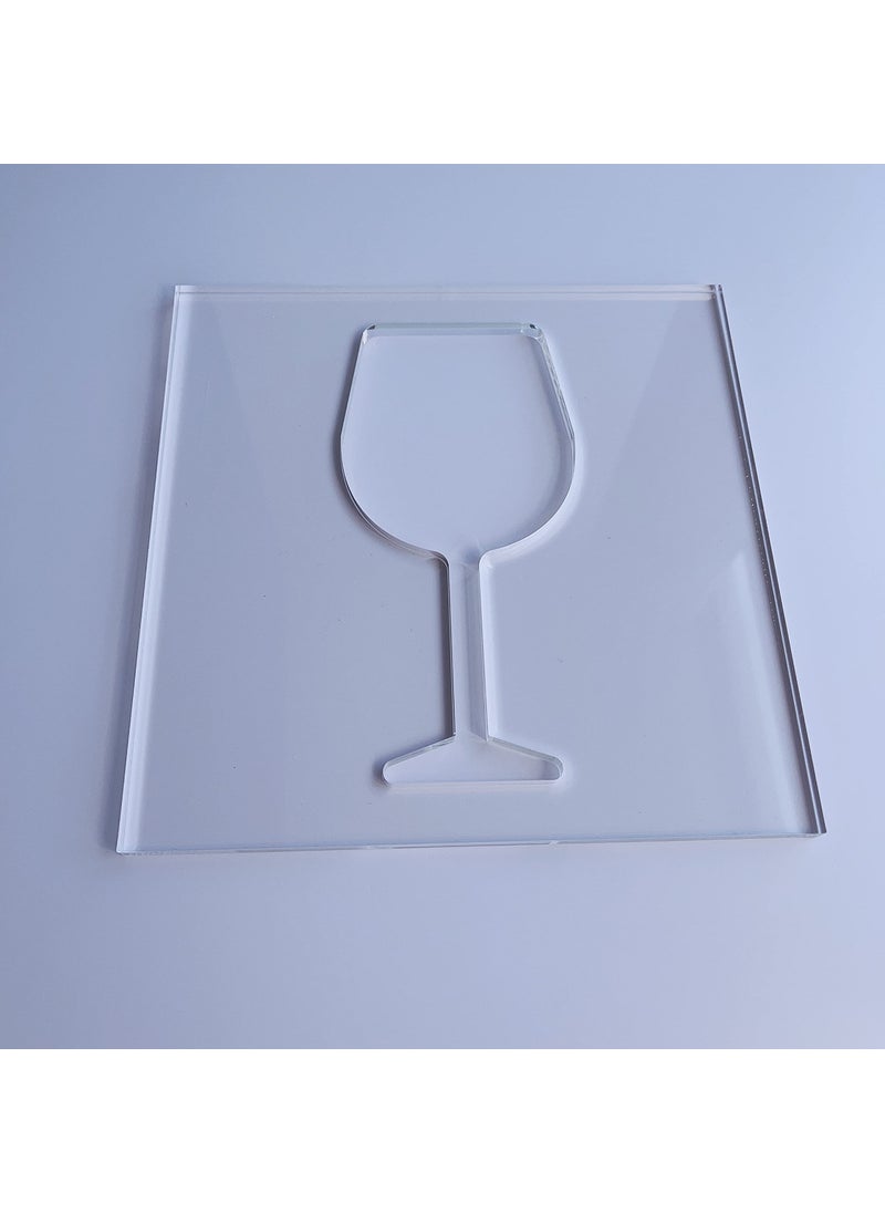 Phocaea Wine Glass Router Template Clear Acrylic Template Woodworking Router Template 