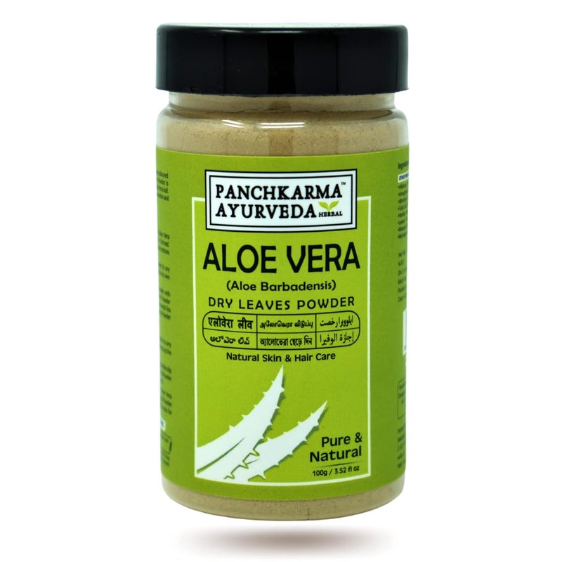 PANCHKARMA AYURVEDA Panchkarma Ayurveda Herbal  Natural Aloe Vera Leaves Powder Aloe Barbadensis For Fairness SunTan AcneSpot Treatment Face Pack  Hair Shine HairFall Regimen Hair Pack 100g