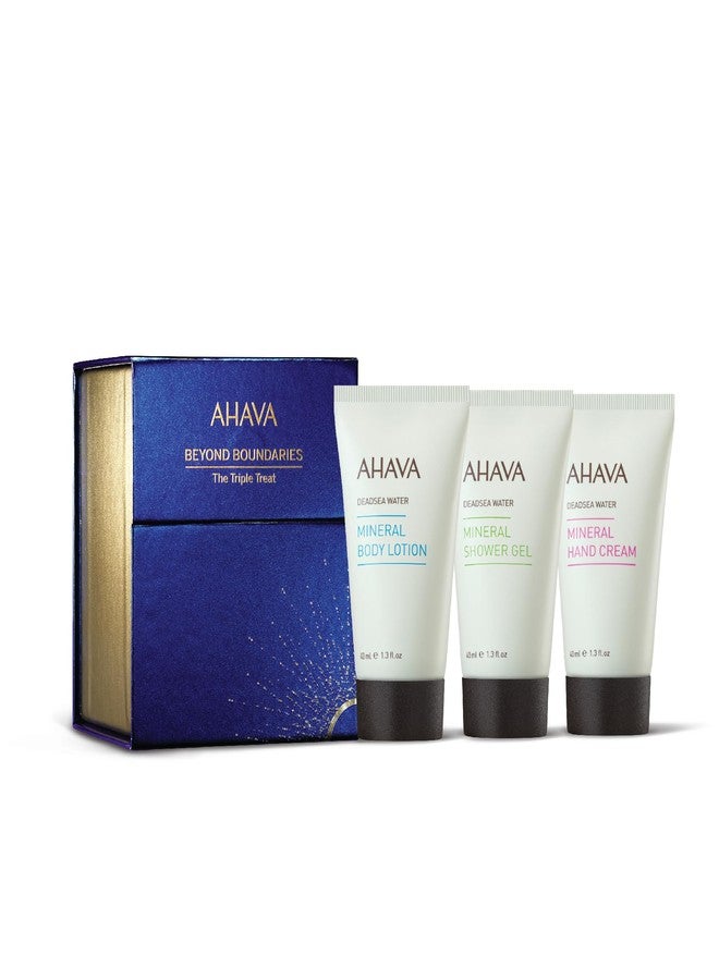 AHAVA The Triple Treat Gift Set - Includes Mineral Body Lotion, Mineral Hand Cream, Mineral Shower Gel 3 x 1.3 Fl.Oz & Crystal Osmoter X6 Sample - Image 1