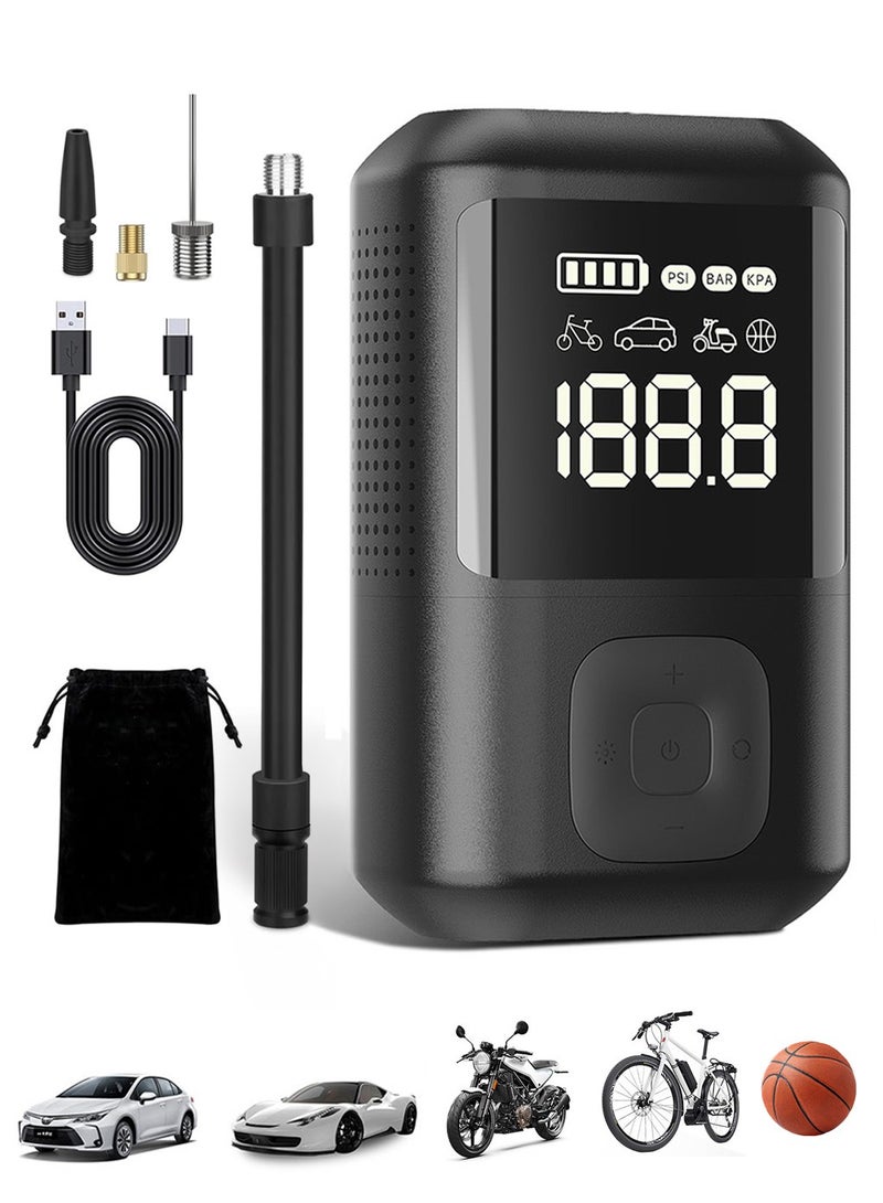 Lydsto مضخة نفخ السيارات 1S مع ضوء LED، قياس ضغط دقيق، شحن نوع-C، مع 5 أوضاع نفخ - Image 1