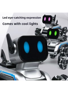 Generic Remote Control Machine Eight Wheel Stunt Dog 2.4G Swing Arm Climbing Car Boy Electronic Pet Children's Toys-Color:Blue Eight-wheel Stunt Mechanical Dog-dual Control-Specifications:Luxurious Three Batteries  - Image 4