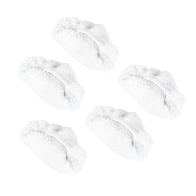 Alipis 5pcs Polishing Bonnets Pads Wax Applicator for Car Detailing White Microfiber Buffing Pad for Scratch Removal and Waxing - Image 1