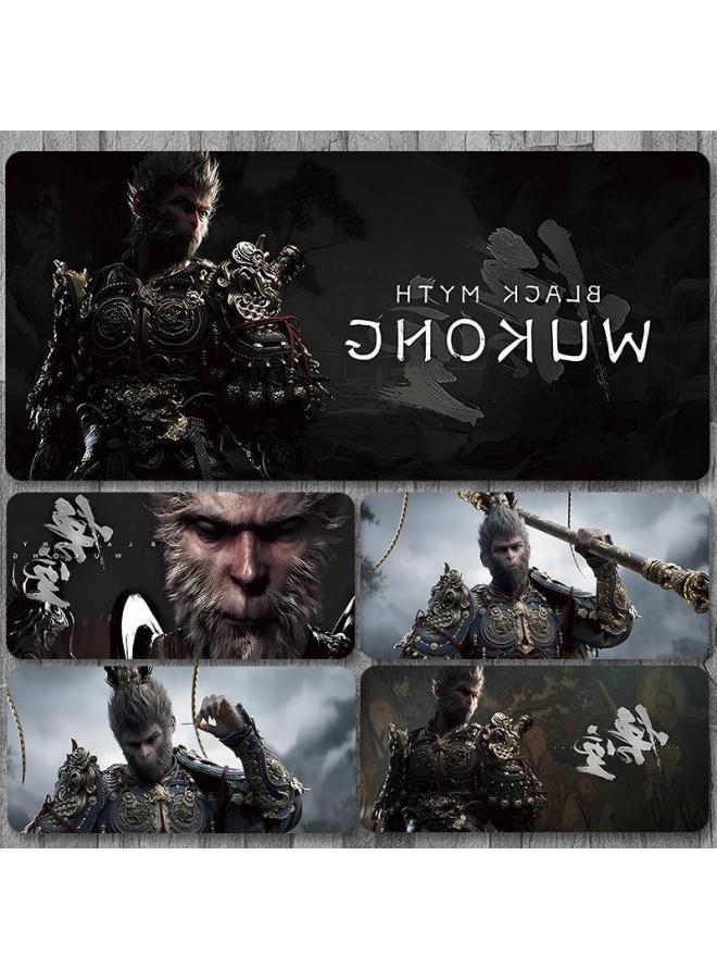Black Myth Goku Mouse Pad Oversized Video Game Mouse Keyboard Pad Computer Desk Pad Advanced Office Mat-Color:800x300mmx5mm⚑♜-Pattern:SDWS255 (21)⚑♜