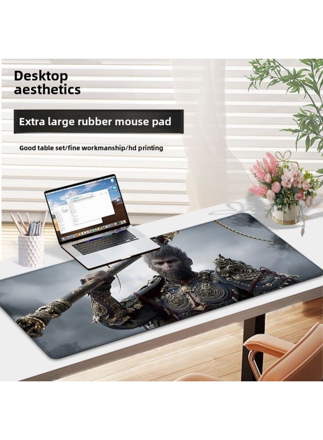 Black Myth Goku Mouse Pad Oversized Video Game Mouse Keyboard Pad Computer Desk Pad Advanced Office Mat-Color:800x300mmx5mm⚑♜-Pattern:SDWS255 (21)⚑♜