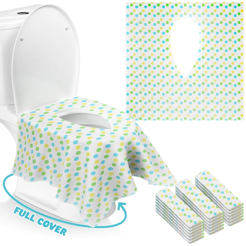 Gimars 20 Packs XL Large Full Cover Disposable Travel Toilet Potty Seat Covers - Individually Wrapped Portable Potty Shields for Adult, The Pregnant, Kids and Toddler Potty Training - Image 1