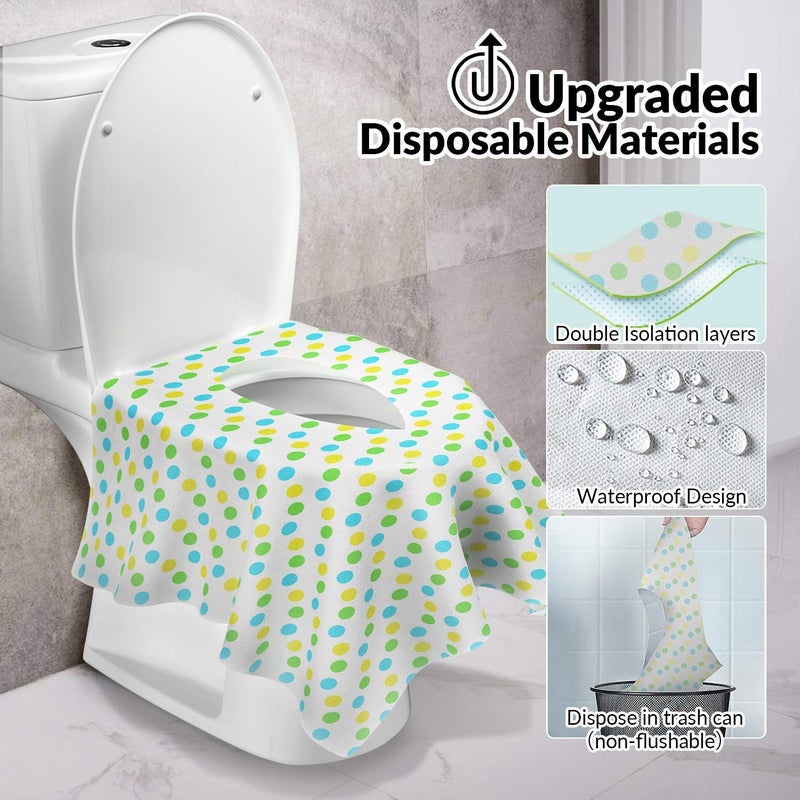 Gimars 20 Packs XL Large Full Cover Disposable Travel Toilet Potty Seat Covers - Individually Wrapped Portable Potty Shields for Adult, The Pregnant, Kids and Toddler Potty Training - Image 4