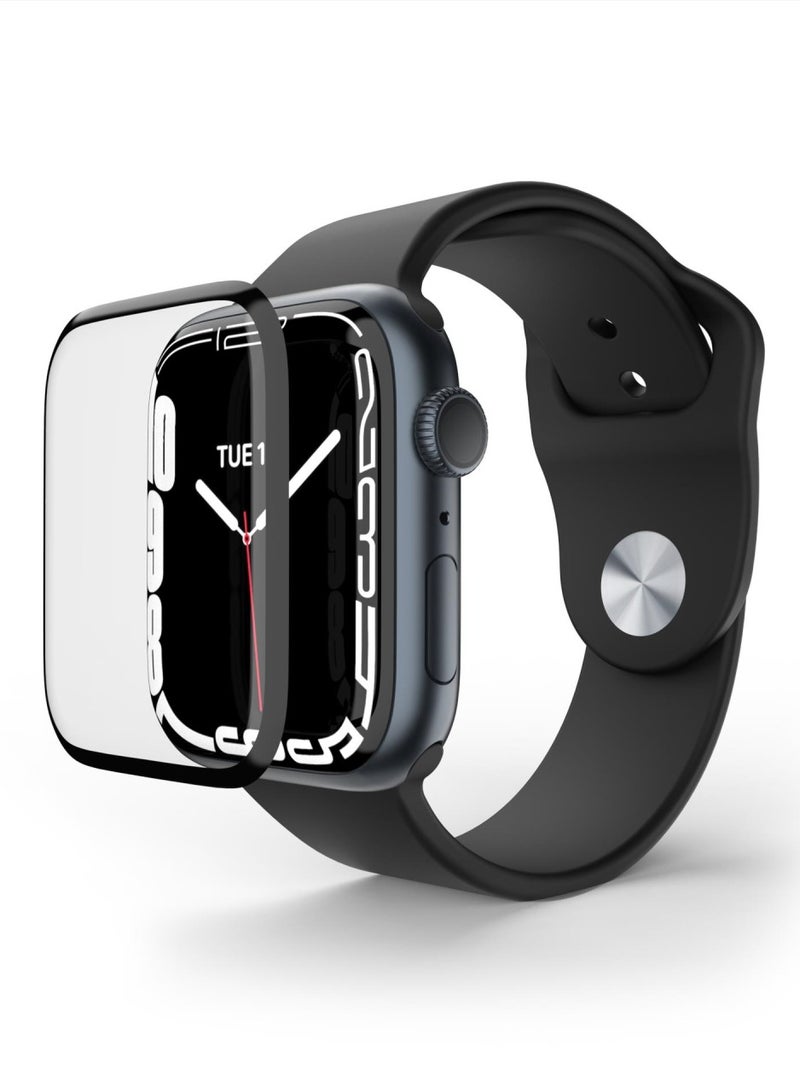 Premium 9H Tempered Glass Screen Protector for Apple Watch 45mm Series 9/8/7 – HD Clear Anti-Glare Anti-Fingerprint, Full Coverage Touch Sensitive Protection - Image 2