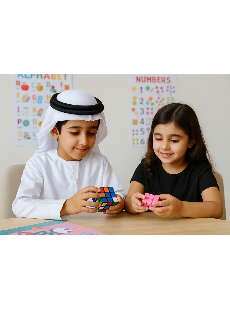 3x3x3 Rubik Cube Puzzle – Educational Brain Teaser Toy for Kids & Adults – Classic Sticker Cube with Bonus Mini Keychain Cube – Smooth Turning Rubik Style Cube for Beginners & Pros – Cognitive Development Toy for Ages 3+ – Anti-Stress Fidget Cube for Focus & Fun – Ideal Gift for Boys & Girls – Cube Series Puzzle Game for Learning & Entertainment