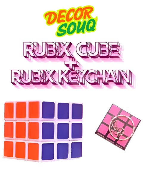 3x3x3 Rubik Cube Puzzle – Educational Brain Teaser Toy for Kids & Adults – Classic Sticker Cube with Bonus Mini Keychain Cube – Smooth Turning Rubik Style Cube for Beginners & Pros – Cognitive Development Toy for Ages 3+ – Anti-Stress Fidget Cube for Focus & Fun – Ideal Gift for Boys & Girls – Cube Series Puzzle Game for Learning & Entertainment