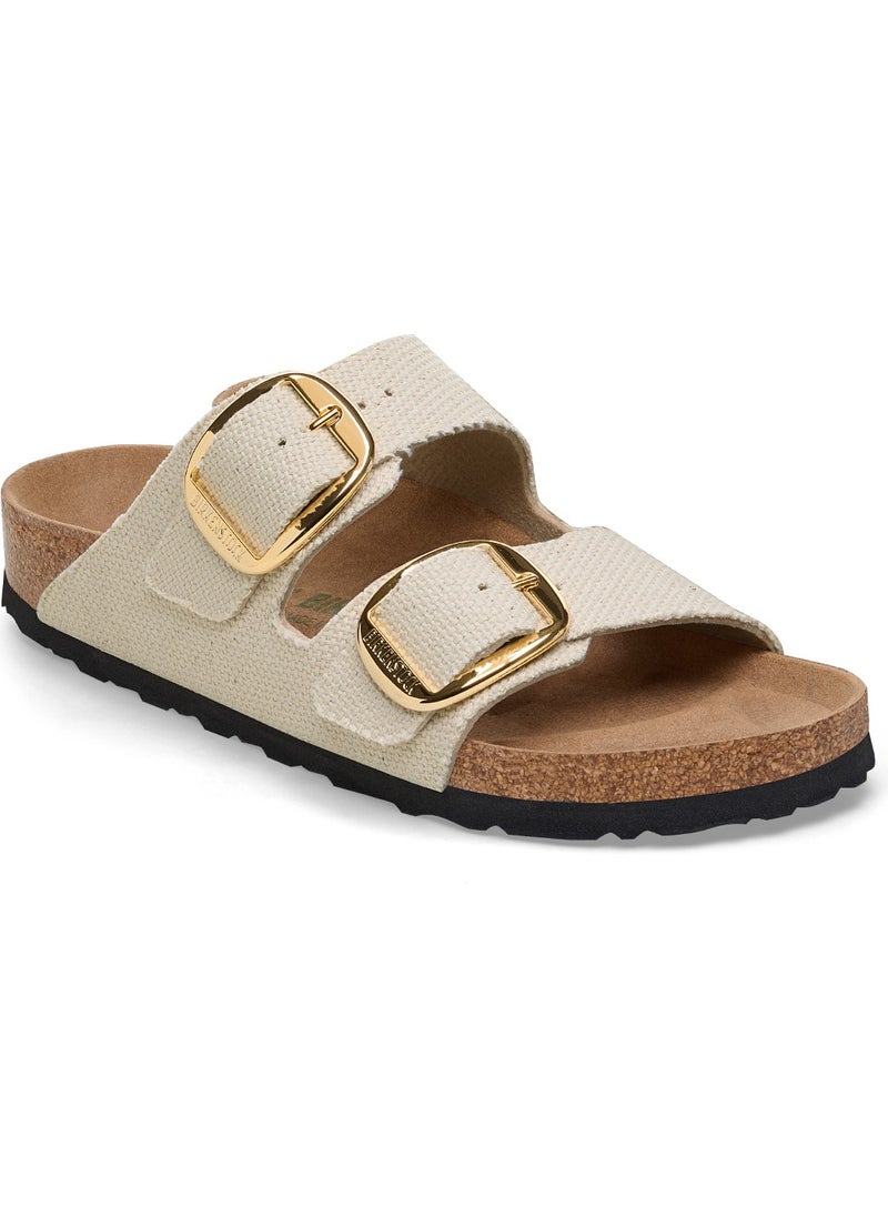 BIRKENSTOCK - Arizona Big Buckle Tex Rough Canvas Vegan 1026726-Eggshell - Image 1