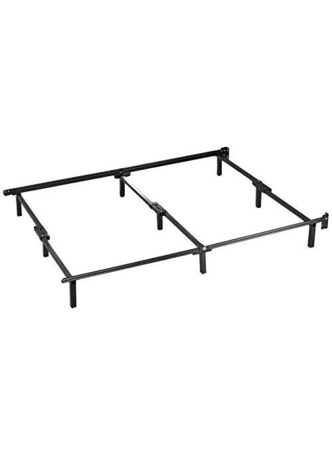 Compack Metal Adjustable Bed Frame 7 Inch Support Bed Frame For Box Spring And Mattress Set Twin Full Queen