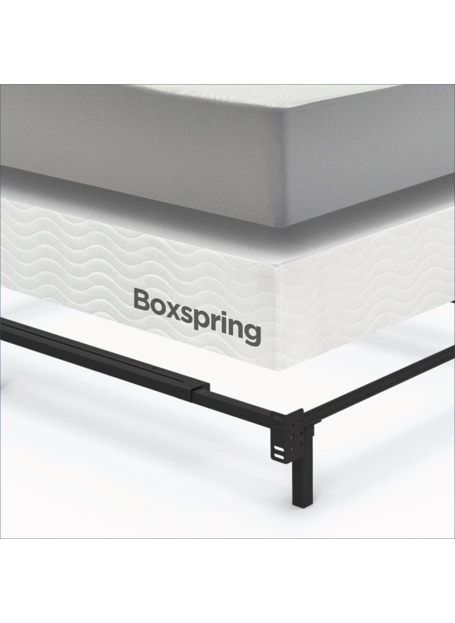 Compack Metal Adjustable Bed Frame 7 Inch Support Bed Frame For Box Spring And Mattress Set Twin Full Queen