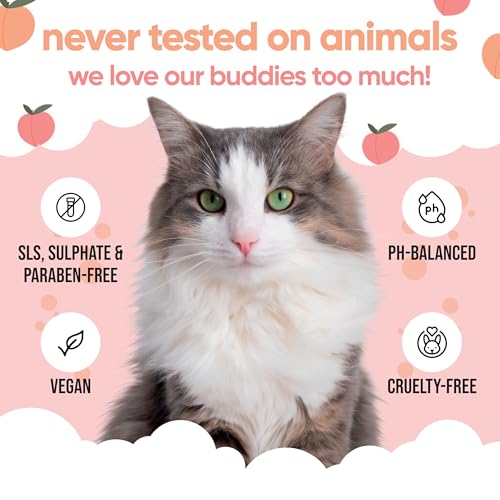Buddycare Peach Cat Shampoo - Deep Cleansing Shampoo for Cats - Fruity Scented - with Aloe Vera and B5 (16.90oz) - Image 5