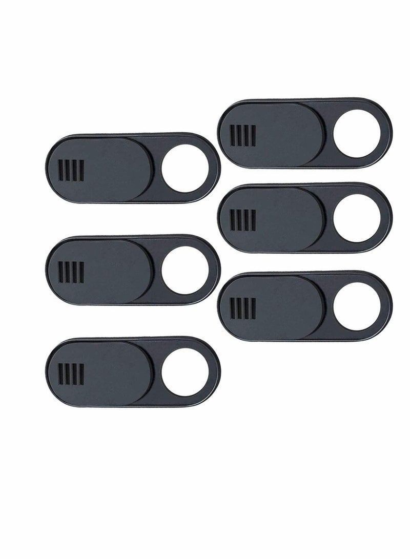 Y&D Webcam Cover, Camera Cover Slide, [6-Pack] Ultra Thin Slide for MacBook Pro, Smartphone, Laptop, PC, IPad, iPhone, Blocker Protect Your Privacy and Security (Black)  - Image 1