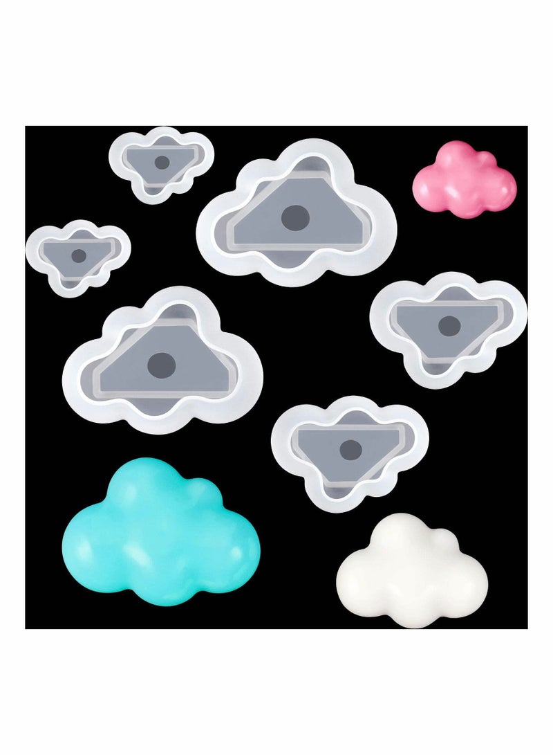 KASTWAVE 6 Pieces 3D Cloud Silicone Mold Cloud Shape Mould Chocolate Sky Theme Mold for Candy, Candle, Soap, Lotion Bar, Fondant, Ice Cube - Image 1