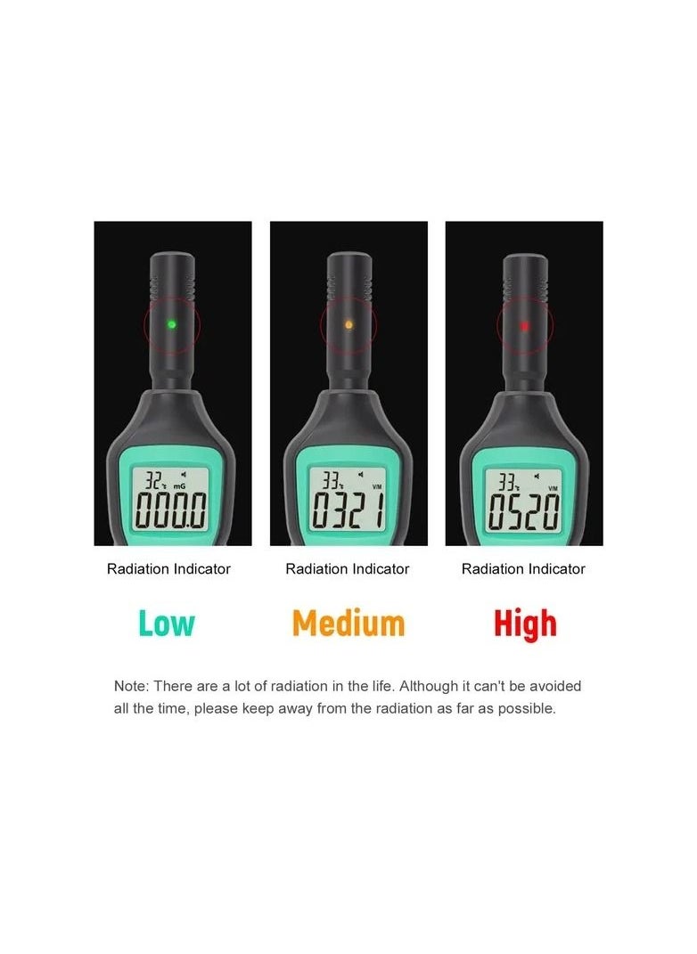 Generic 1-Piece EMF Meter Electromagnetic Radiation Detector,Household Handheld High Precision Electromagnetic Wave Radiation Tester  - Image 3