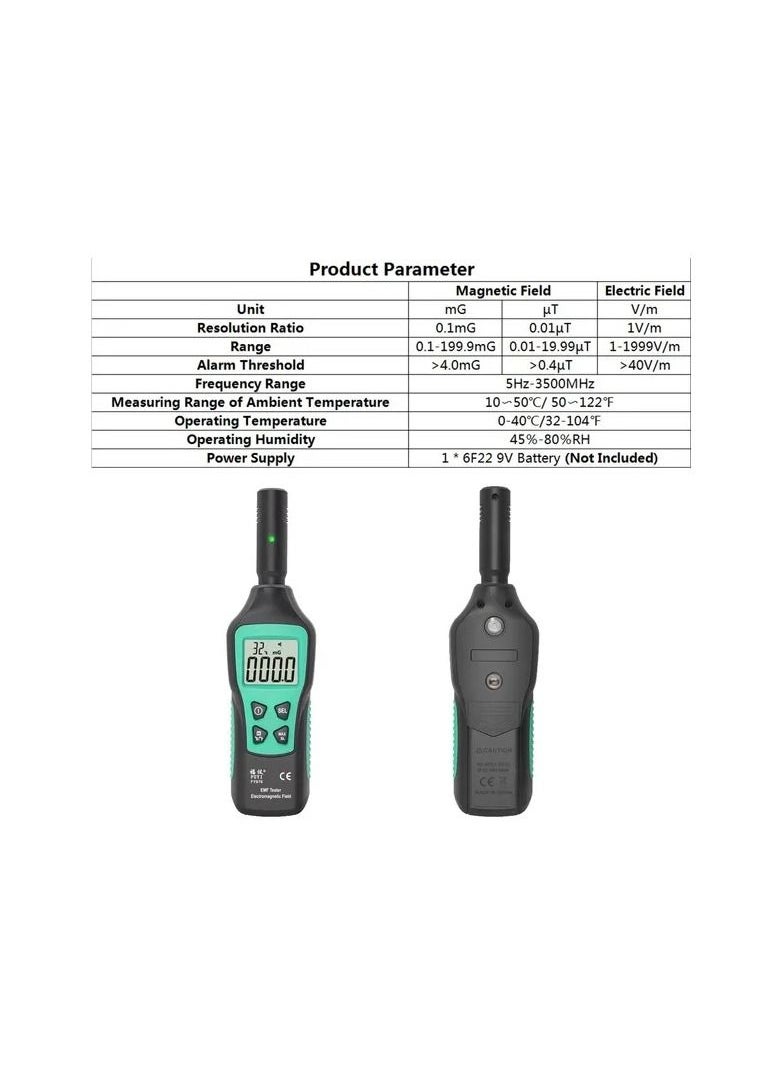 Generic 1-Piece EMF Meter Electromagnetic Radiation Detector,Household Handheld High Precision Electromagnetic Wave Radiation Tester  - Image 2