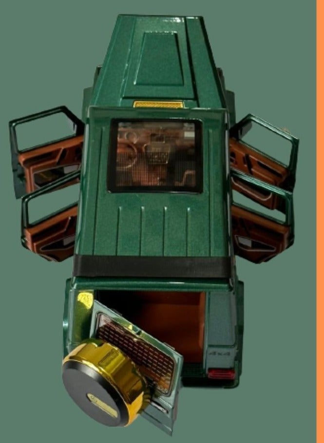 صندوق العاب سيارة مرسيدس بنز G63 AMG موديل، سيارة لعبة من سبائك الزنك قابلة للسحب للخلف مع صوت وإضاءة للأطفال والأولاد والبنات كهدية - Image 3