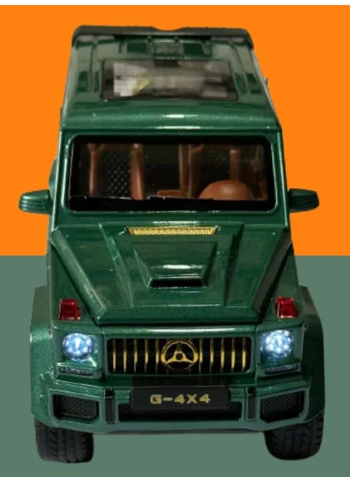 صندوق العاب سيارة مرسيدس بنز G63 AMG موديل، سيارة لعبة من سبائك الزنك قابلة للسحب للخلف مع صوت وإضاءة للأطفال والأولاد والبنات كهدية - Image 5