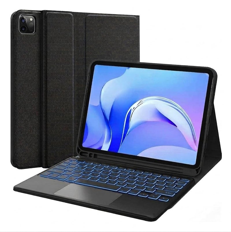 typecase Keyboard case for iPad Air 11 (M4/M3/M2, 2026/2025/2024), Air 5th/4th & Pro 11(4th/3rd/2nd/1st) with Trackpad & 7-Colors Backlit, Magnetic Detachable Wireless Bluetooth, Pen Holder-Black'26 - Image 1