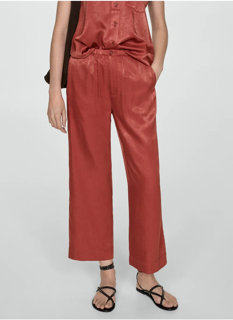 مانجو Satin Crop Trousers