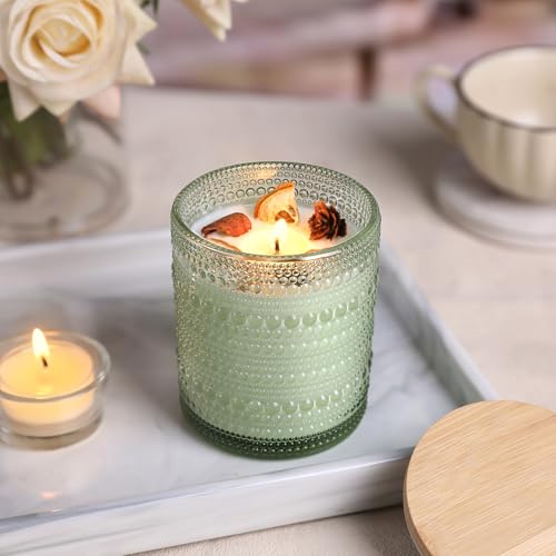 DARJEN 12 Pack Green Candle Jars for Making Candles- 8 OZ Empty Glass Candle Making Jars with Bamboo Lids and Labels, Candle Containers Candle Making Jars for DIY Gifts - Image 4