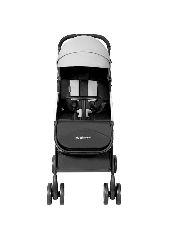 babytrend High Landscape Stroller,( 0m+ and above) , Compact Fold, 5-Point Harness, Reclining Seat, Telescoping Handle - Grey - Image 2