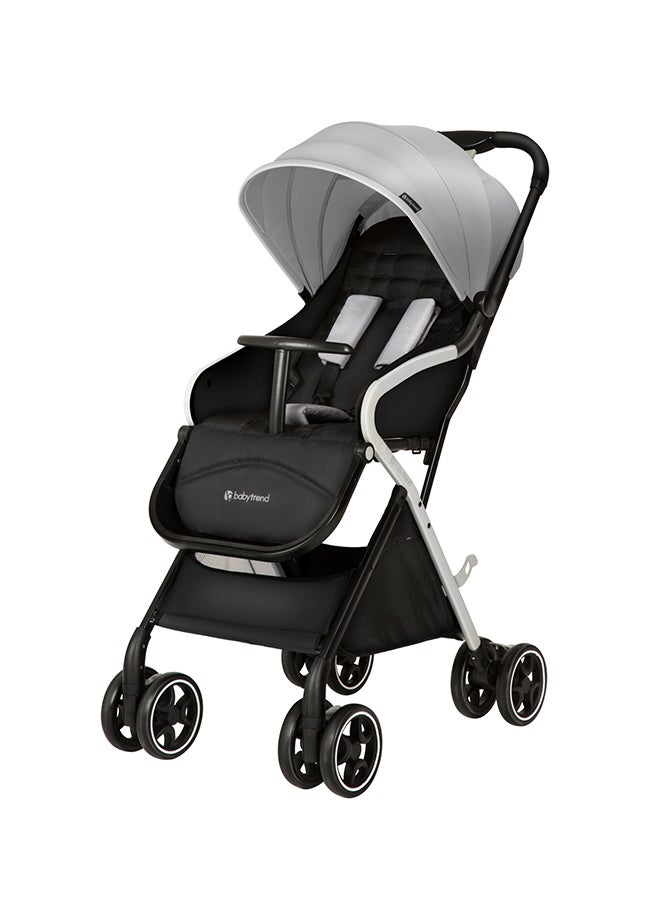 babytrend High Landscape Stroller,( 0m+ and above) , Compact Fold, 5-Point Harness, Reclining Seat, Telescoping Handle - Grey - Image 1
