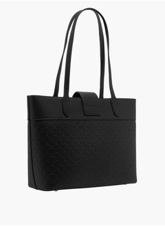Le Confort Women's Monogram Embossed Tote Bag with Double Handle and Zip Closure  - Image 3