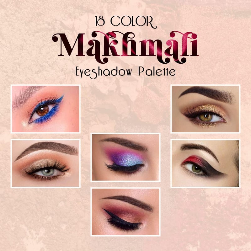 MRTHIND STORE 18 Color Makhmali Pocket Size Eye Shadow Multicolor - Image 3