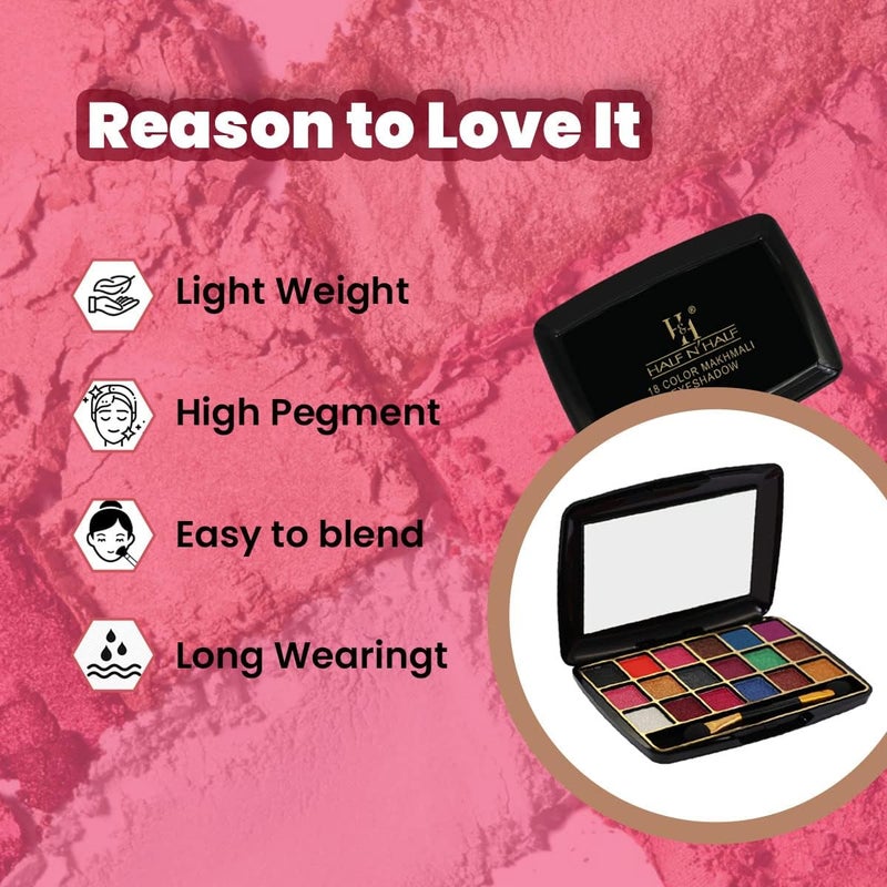 MRTHIND STORE 18 Color Makhmali Pocket Size Eye Shadow Multicolor - Image 4