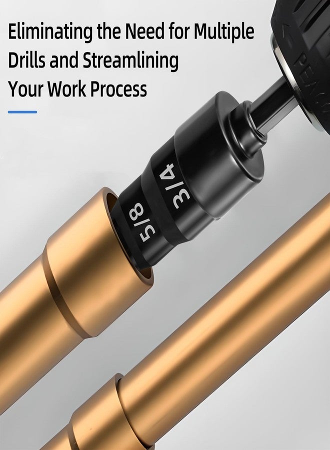 Paddsun Swedge Tool HVAC: 5 in 1 HVAC Repair Tool with Hex Shank,Air Conditioner Copper Pipe Expander Swaging Drill Set Copper Tubing Tool with 1/4" 3/8" 1/2" 5/8" 3/4" 7/8" Bits - Image 4