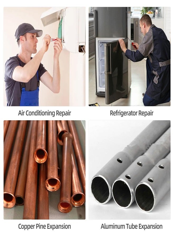 Paddsun Swedge Tool HVAC: 5 in 1 HVAC Repair Tool with Hex Shank,Air Conditioner Copper Pipe Expander Swaging Drill Set Copper Tubing Tool with 1/4" 3/8" 1/2" 5/8" 3/4" 7/8" Bits - Image 5