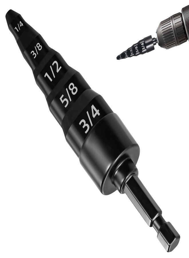 Paddsun Swedge Tool HVAC: 5 in 1 HVAC Repair Tool with Hex Shank,Air Conditioner Copper Pipe Expander Swaging Drill Set Copper Tubing Tool with 1/4" 3/8" 1/2" 5/8" 3/4" 7/8" Bits - Image 1