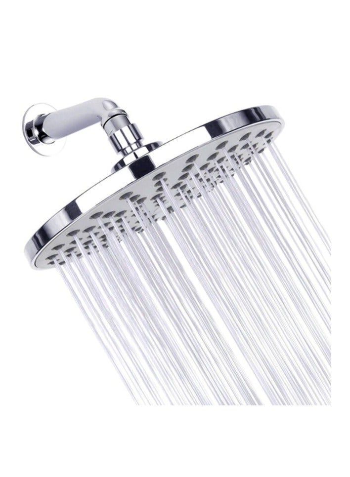 راكسوم رأس دش عالي الضغط 8 بوصة رأس دش مطر G1/2 رأس دش حمام قابل للتعديل رأس دش رذاذ رأس دش مصقول من الكروم حمام مطر دائري رأس دش بديل - Image 1