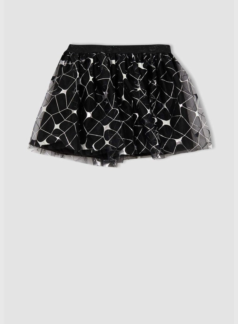 DeFacto Halloween Print Long Sleeve T-shirt & Skirt & Mask Set - Image 3