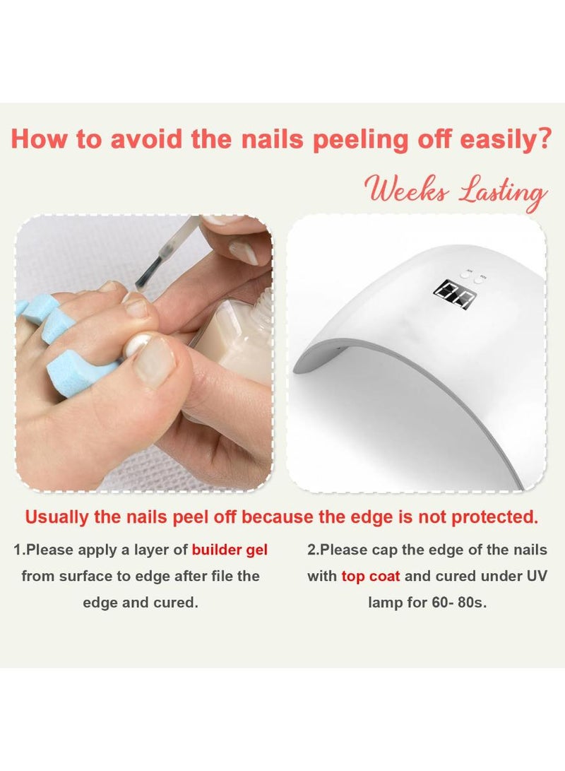 KHAJUL 24Pcs Glue Toenails,Solid Color Dark Red Press on Toenails for Women, Glossy Fake Toenail Press ons Short Square Acrylic Press on Toe Nails, Reusable Wine Red Toenails Glue on Natural Seamless Fit - Image 3