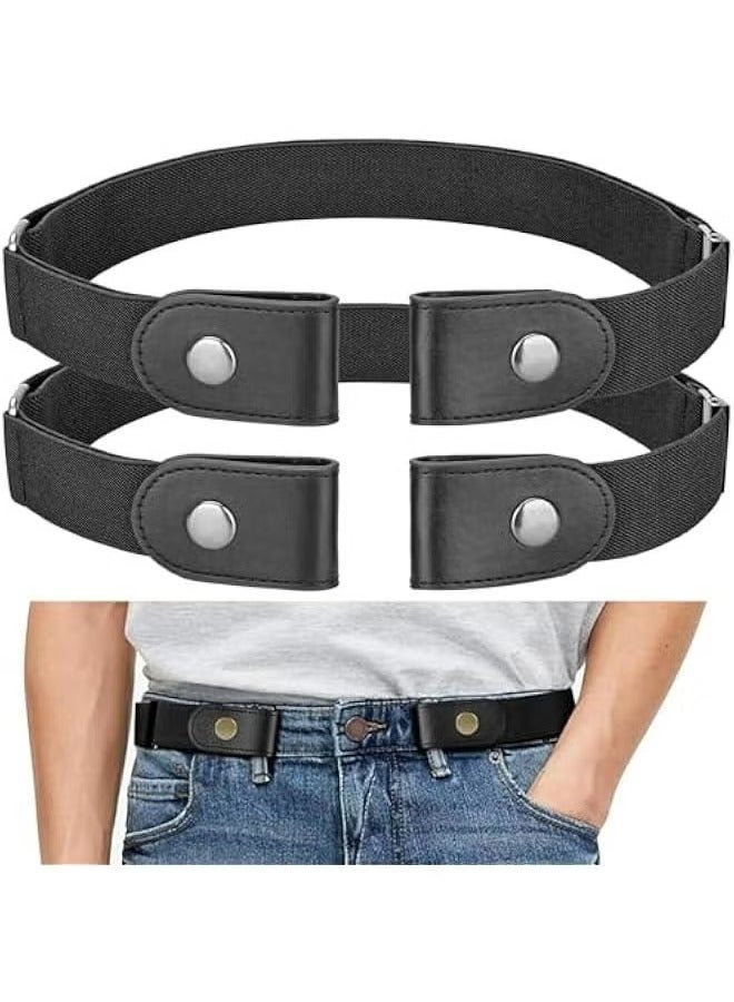 ELFSA 2 Pc No Trace Invisible Elastic Belt Casual Unisex Comfortable Waistband Jeans Pants Women Outdoor Decorative Stretch Belt  - Image 1