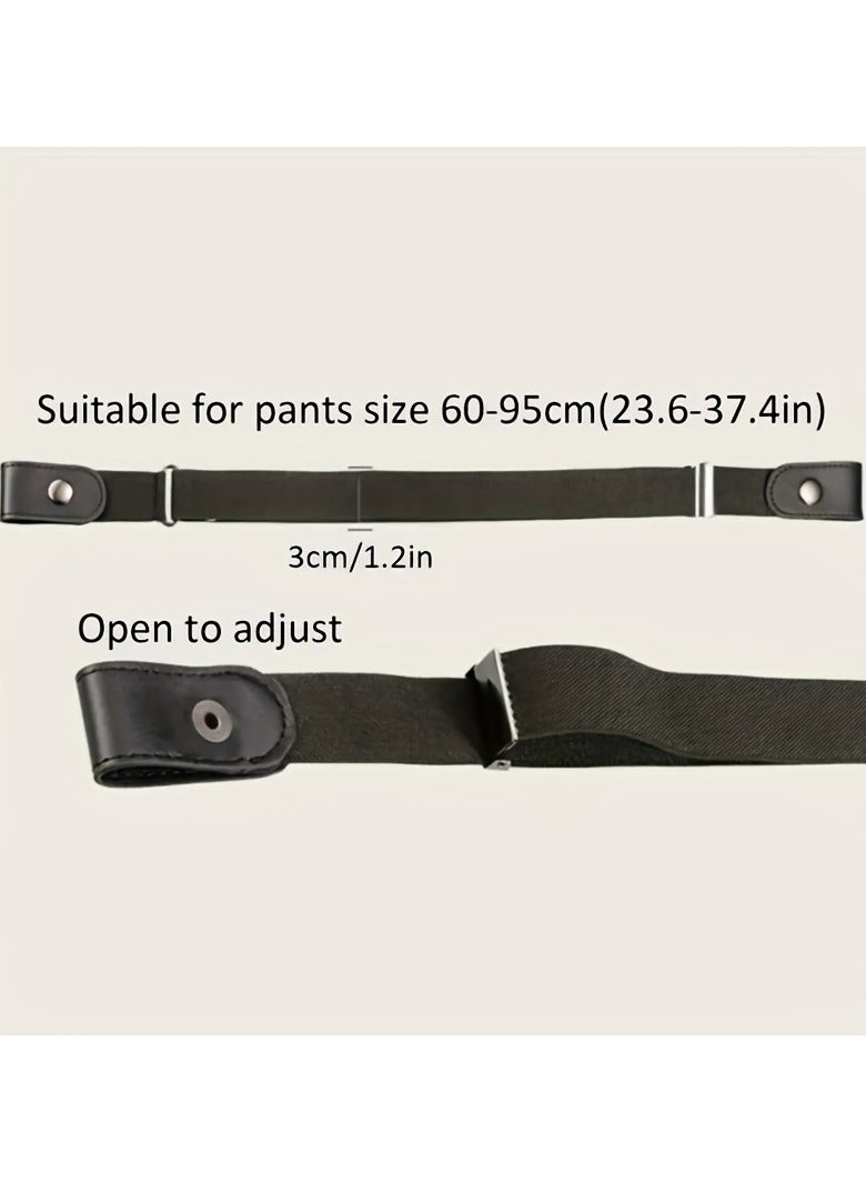 ELFSA 2 Pc No Trace Invisible Elastic Belt Casual Unisex Comfortable Waistband Jeans Pants Women Outdoor Decorative Stretch Belt  - Image 5