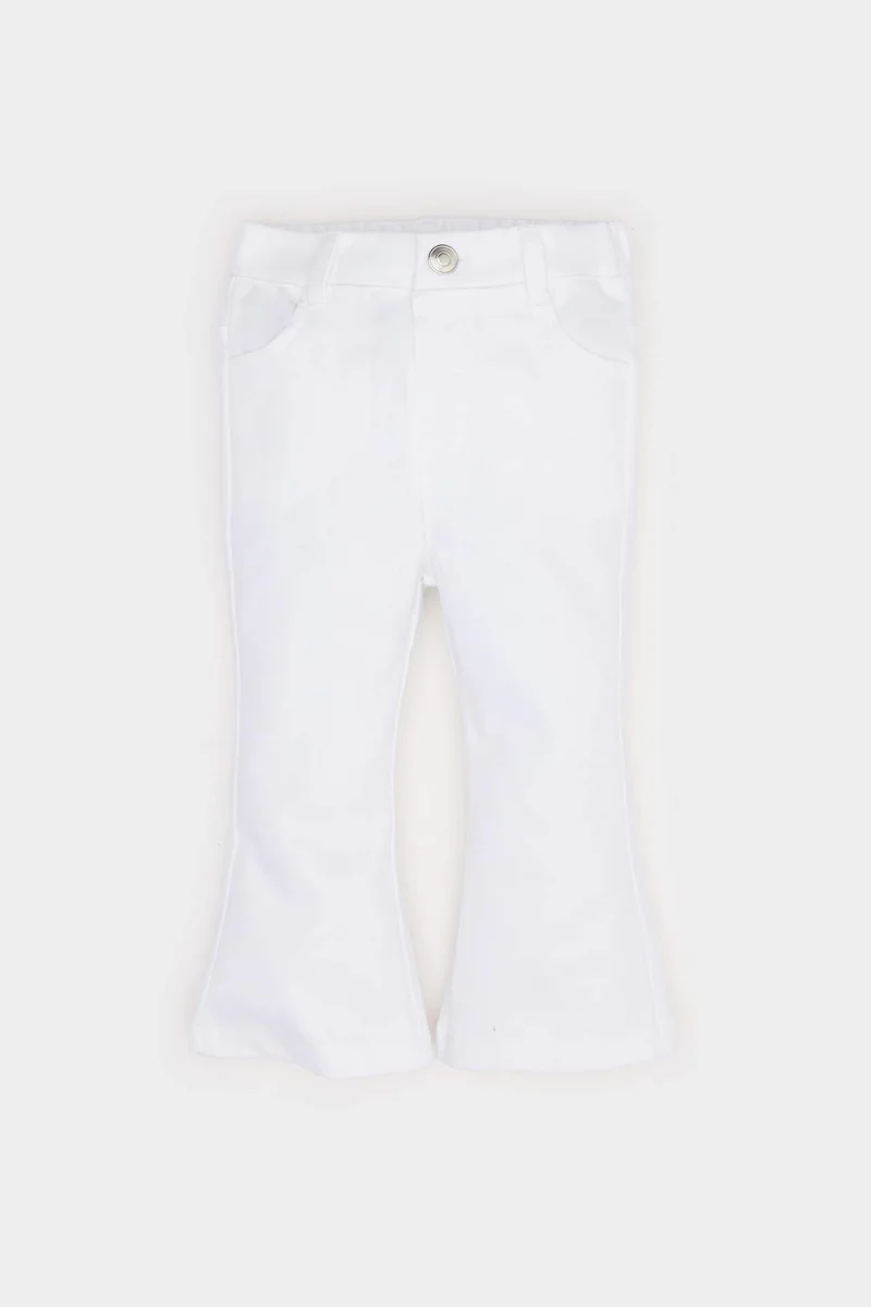 ديفاكتو Baby Girl Flare Fit Gabardine Trousers