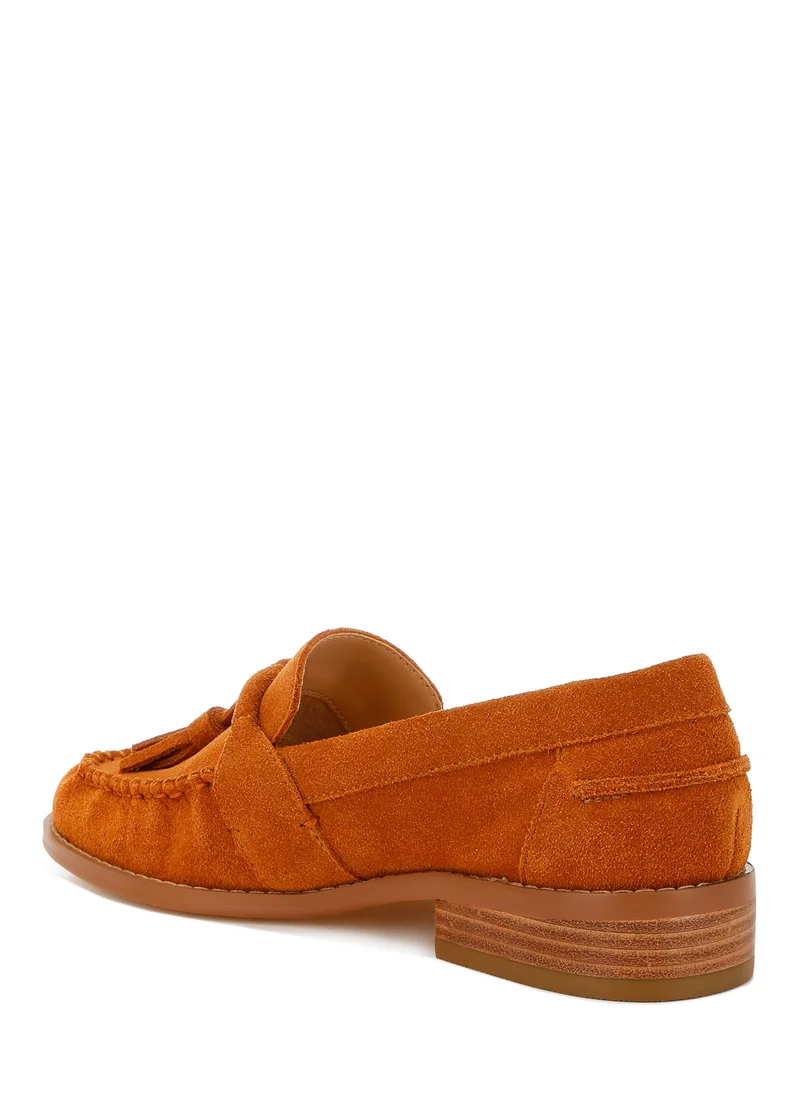 London Rag Tassels Detail Suede Loafers