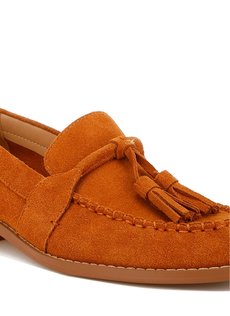 London Rag Tassels Detail Suede Loafers