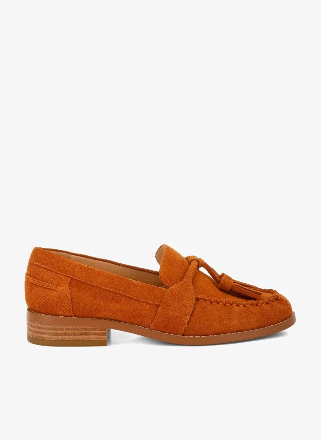 Tassels Detail Suede Loafers