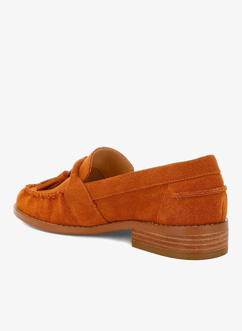 London Rag  Tassels Detail Suede Loafers for Women | Best Price UAE