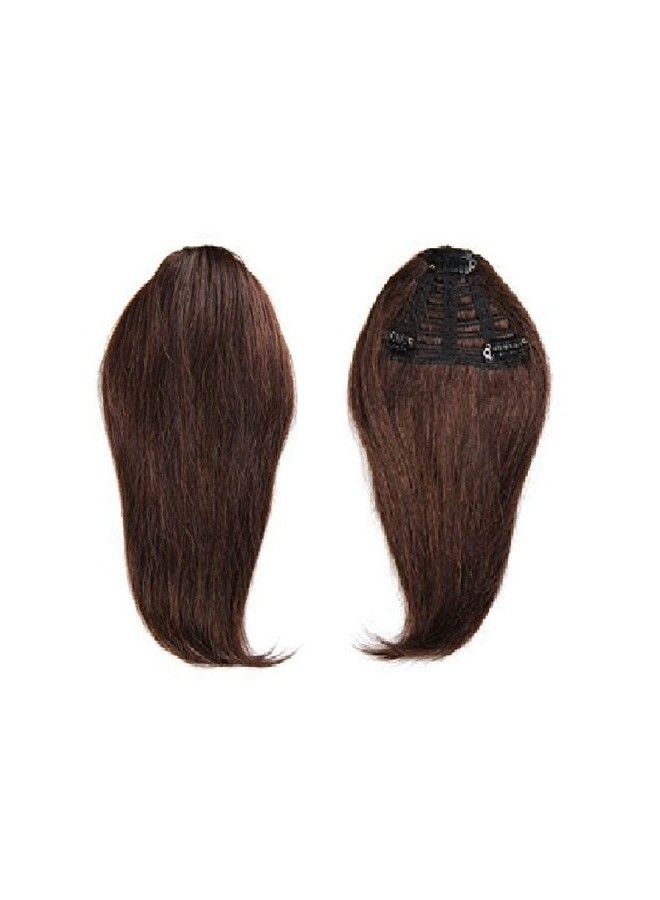 Rapidsflow وصلات شعر صناعية أمامية مع غرة شعر بدون قص للنساء والفتيات باللون الأسود (بني غامق) - Image 3