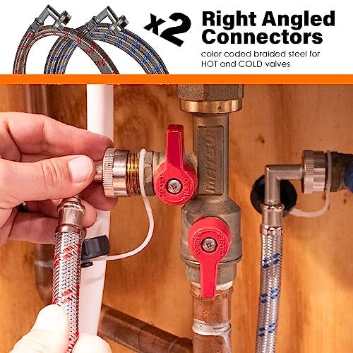 Chromex Tankless Water Heater Flush Kit with Certified Liquid Descaling Solution and Right Angle Inlet Hoses & 1/6HP Extra Strength Pump - Image 4