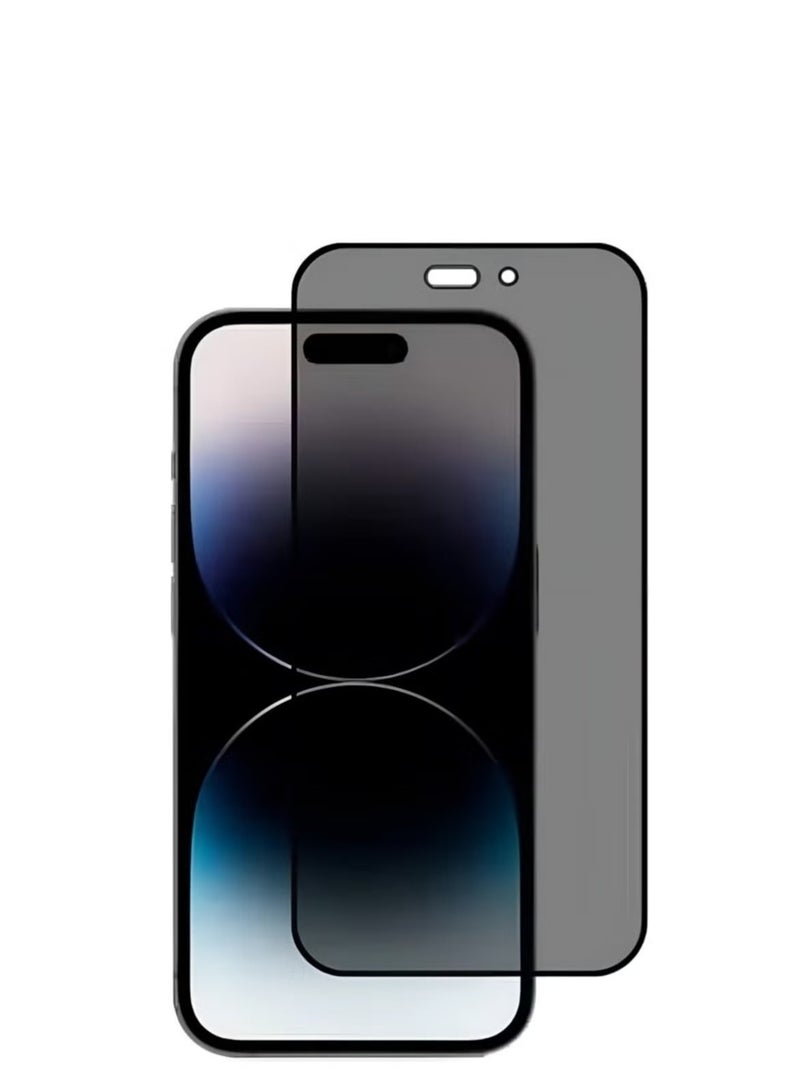 بريمو بلس لاصقة حماية للشاشة للحفاظ على الخصوصية مضادة للتجسس من الزجاج المقوى لهاتف أبل آيفون 14 برو ماكس أسود - Image 2