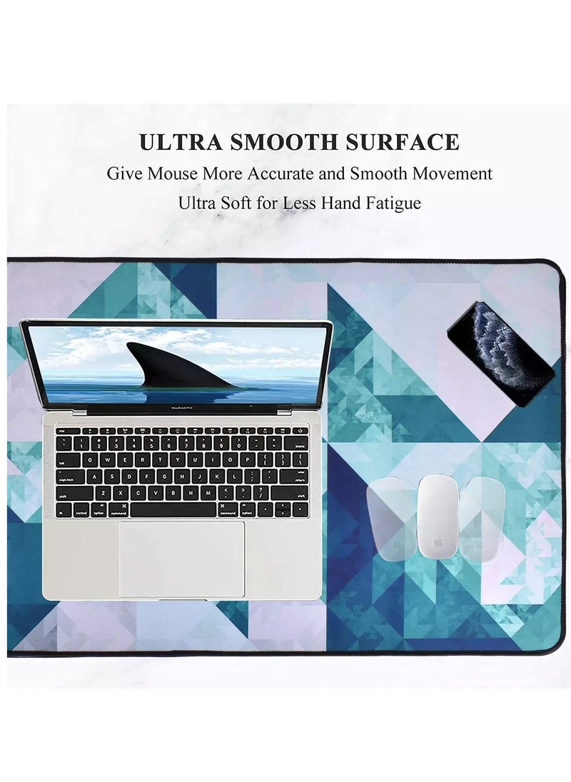 Gaming Mouse Pad Green Crystal - Extra large for Keyboard & Mouse - Size 90 X 40 CM