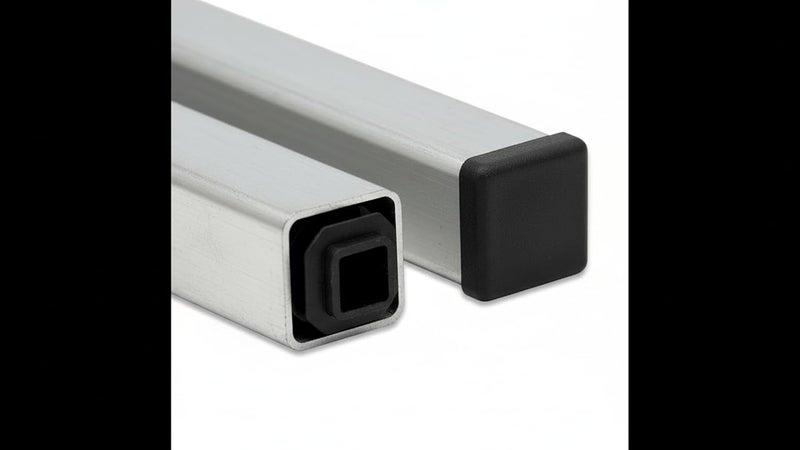Flyshop 15 x 15 mm, 19/32" x 19/32" OD Square Tubing End Caps Black Plastic Pipe Tube Plugs Chair Glide Insert 8 Pack - Image 2