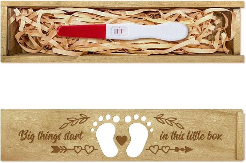 Demand-based stock planning CHGCRAFT Pregnancy Test Keepsake Box Love Hollow Footprints Wooden Push Pull Pregnancy Announcement Gifts Box with Raffia Ribbon Announcement Gifts for Dad Husband, 8x2x1.2inch Oil resistant Ready post purchase fulfill Upgraded quality Versatile application Light & sturdy Low wear optimized build Repeated use friendly design Multi item matching Worldwide simple practical design Elegant practical design Regulated warehouse storage Easy lifting build Nationwide courier network Multi usage Indoor outdoor all-purpose fit Multiple local stock source Dust proof Local licensed courier Varied size selections Safe approved storage space Strategic warehouse site Easy transit optimized build Batch uniform stable quality Growing order stock support - Image 1